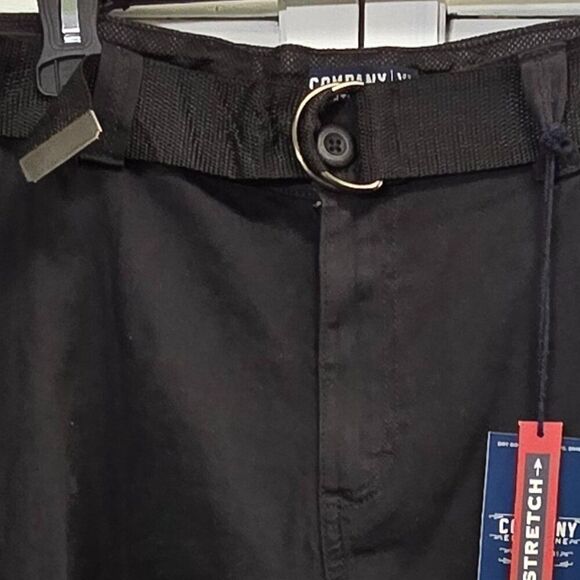 NWT MEN'S COMPANY EIGHTY ONE C12SH490 BLACK BELTED CARGO COTTON SHORTS XL - Picture 8 of 12